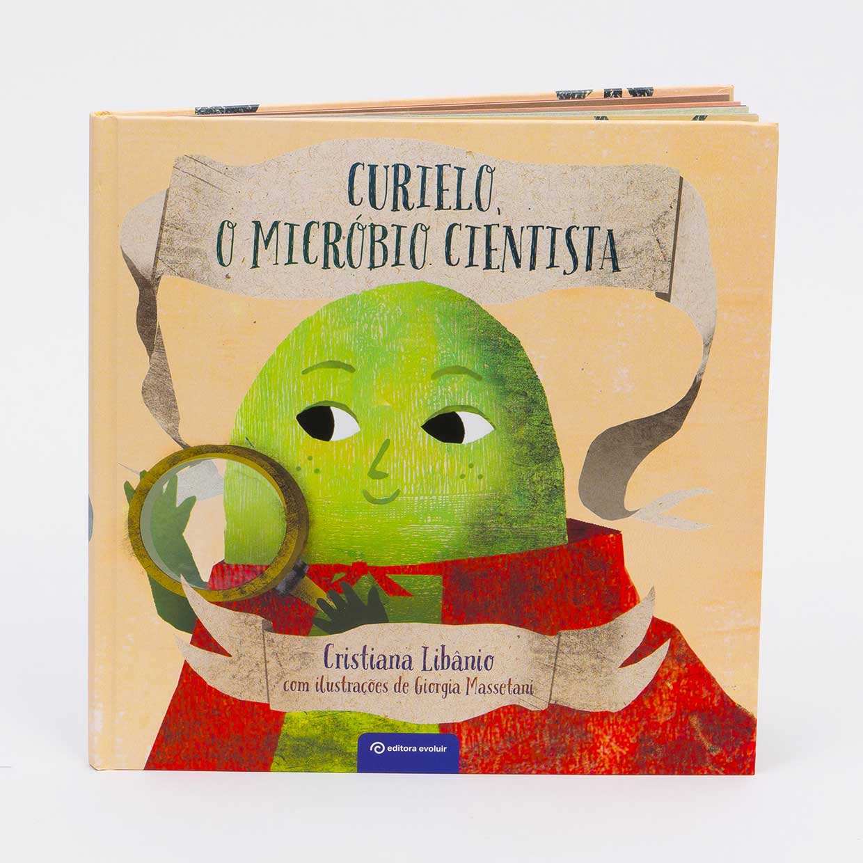 Capa do livro - Curielo, o micróbio cientista Capa do livro - Curielo, o micróbio cientista